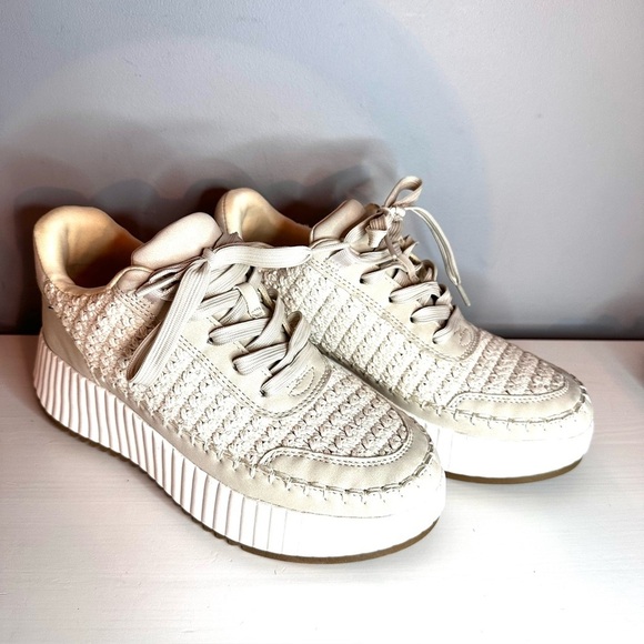Dolce Vita Shoes - Dolce Vita - Women’s, Fredi, Sneakers, Platform, Natural Knit, Woven, Size 7